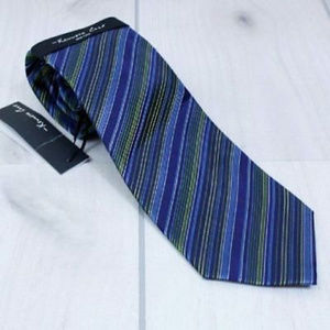 Kenneth Cole Blue Stripe Tie BRAND NEW Him Gift